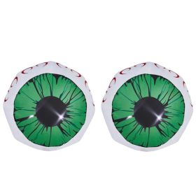 2PCS 3ft Green Eyed Ball ,2 White LED Lights Halloween Inflatable Decoration 12V (Option: 2pcs)