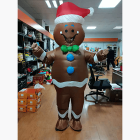 Christmas Inflatable Costume For  Funny Blow Up Halloween Costumes For Men Women Holiday Party Cosplay---Only Supports Self-pickup. (Option: Gingerbread Man)