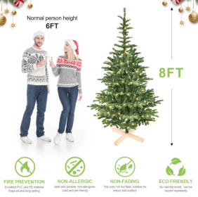 5.6.7.8.ft PE PVC Mixed Tree (Option: 8foot mixed tree)