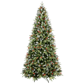 4ft PEPVC Tree Red Fruit35pcs Pine Cone35pcs (Option: 7foot PEPVC tree)